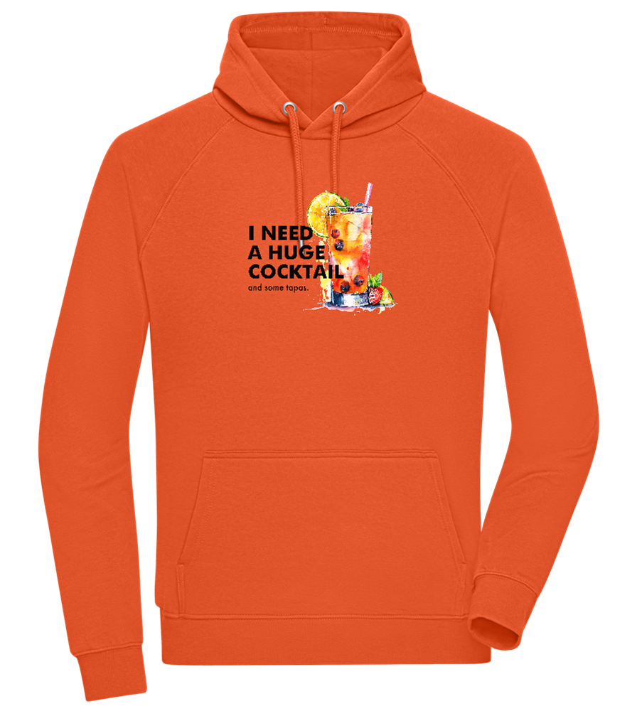 I Need a Huge Cocktail Design - Comfort unisex hoodie_BURNT ORANGE_front