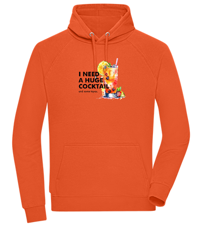 I Need a Huge Cocktail Design - Comfort unisex hoodie_BURNT ORANGE_front