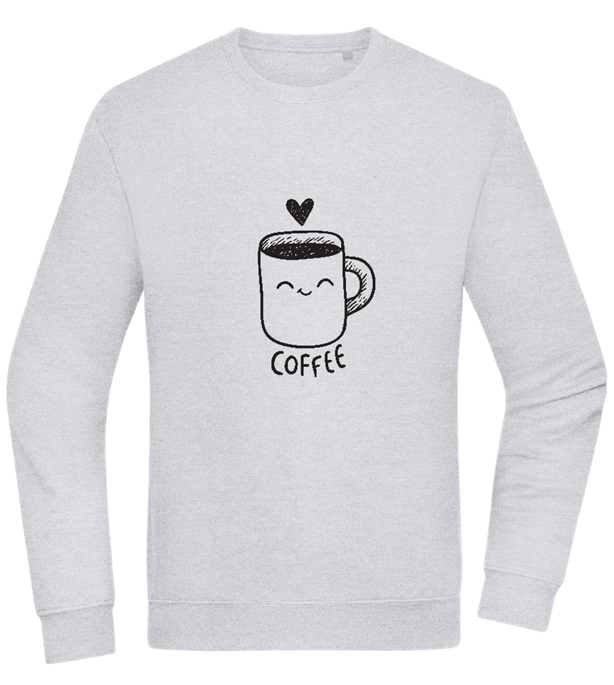 Smiling Coffee Design - Comfort Essential Unisex Sweater_ORION GREY II_front