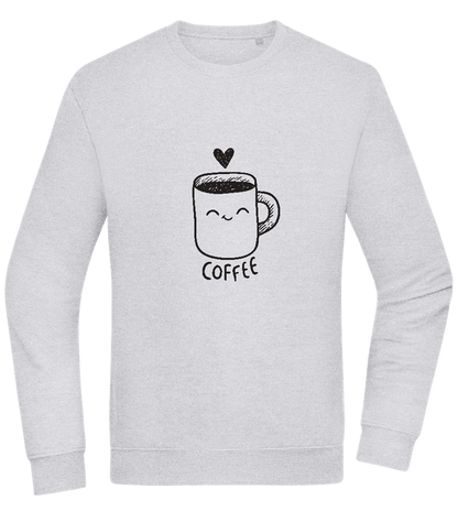 Smiling Coffee Design - Comfort Essential Unisex Sweater_ORION GREY II_front