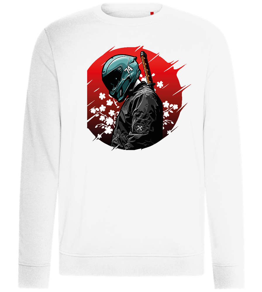 Red Samurai Design - Comfort unisex sweater_WHITE_front