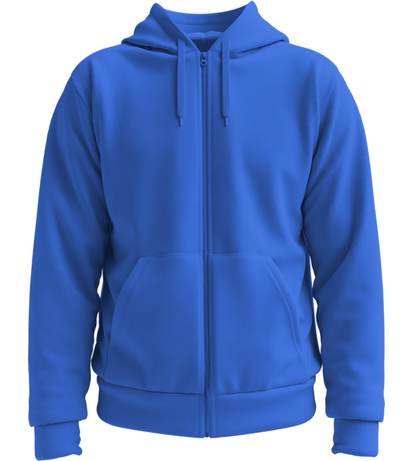 Comfort unisex zip hoodie_ROYAL BLUE_front