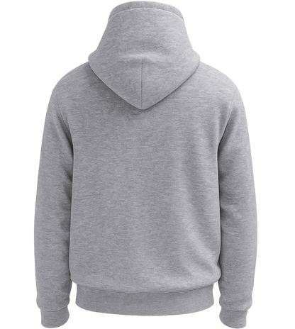 Premium unisex zip hoodie_GREY MELANGE_back