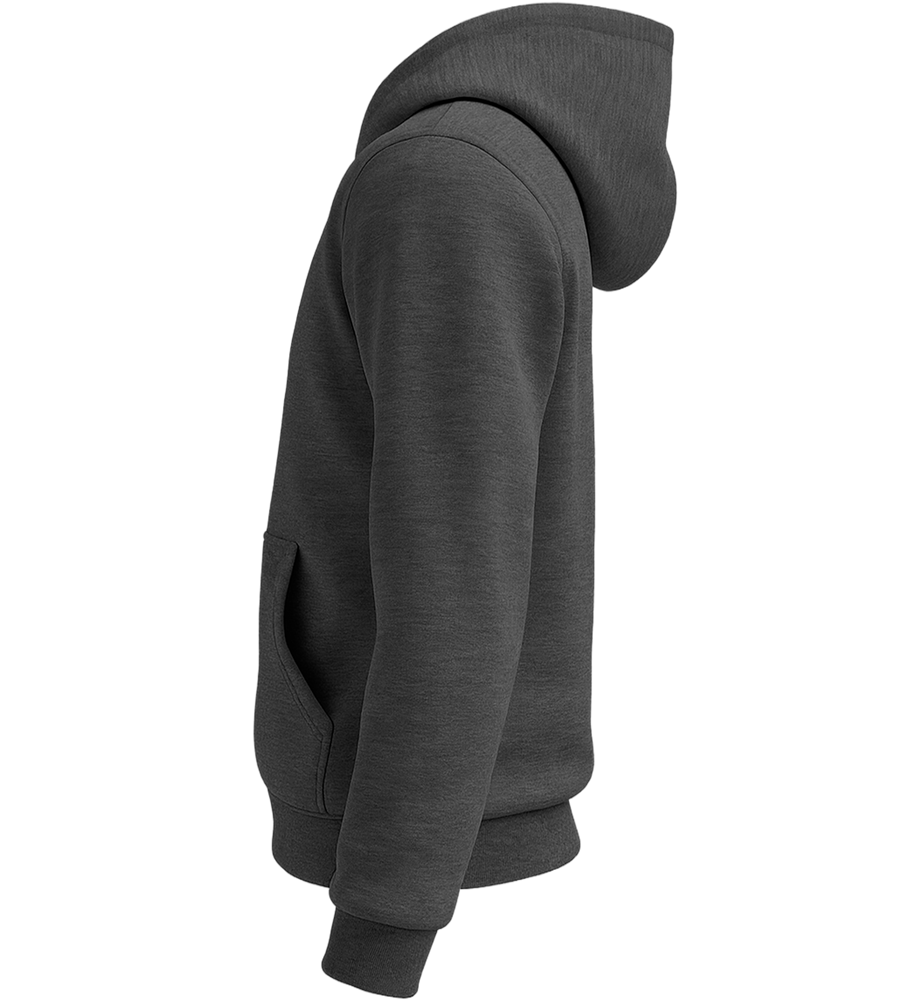 Premium unisex zip hoodie_CHARCOAL MELANGE_left