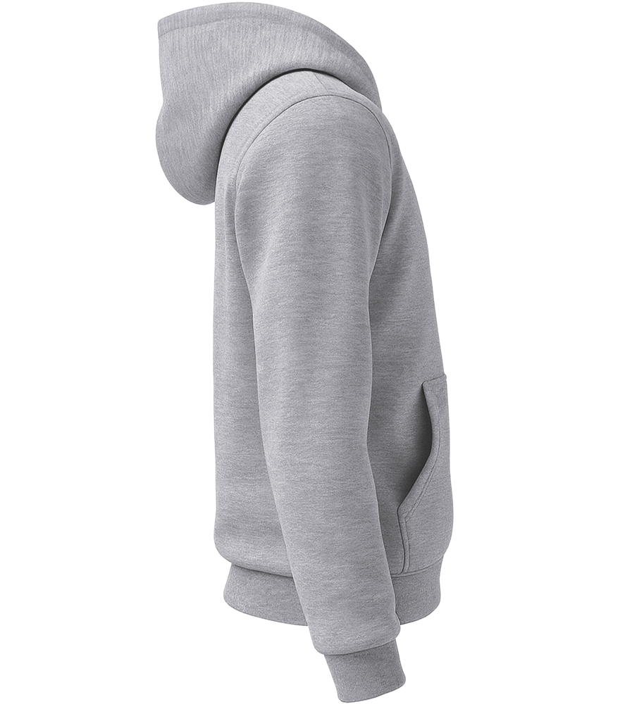 Premium unisex zip hoodie_GREY MELANGE_right