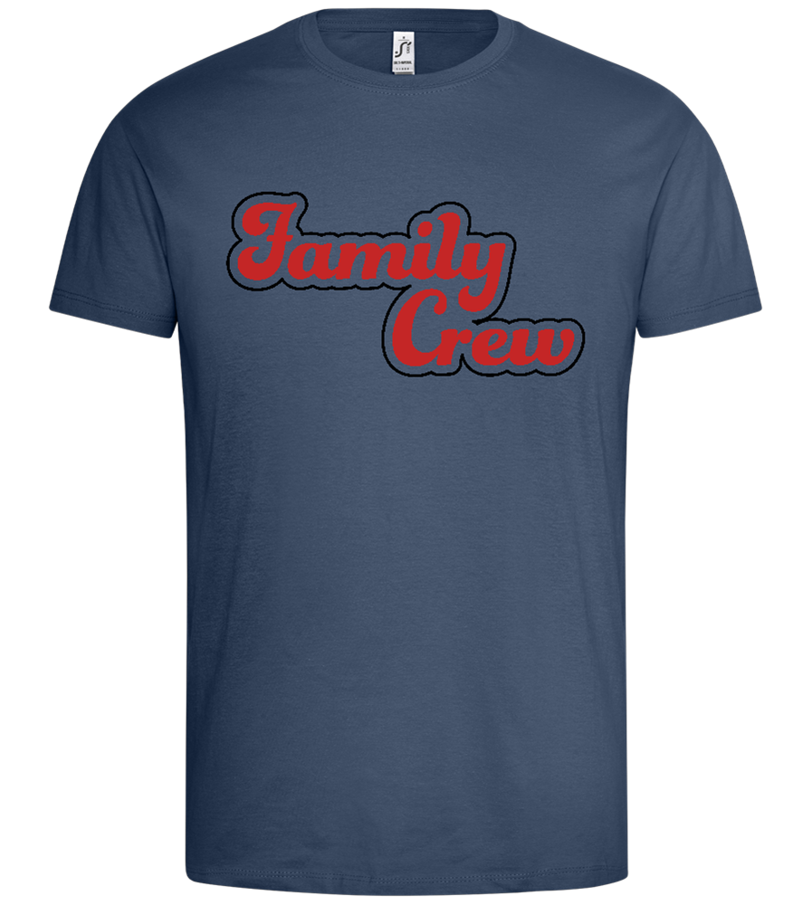 Family Crew Outline Design - Premium men's t-shirt_DENIM_front