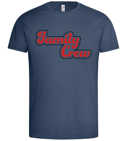 Family Crew Outline Design - Premium men's t-shirt_DENIM_front