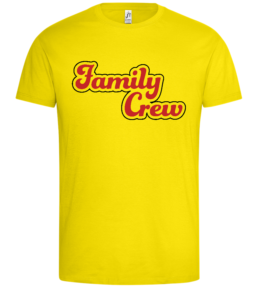 Family Crew Outline Design - Premium men's t-shirt_YELLOW_front