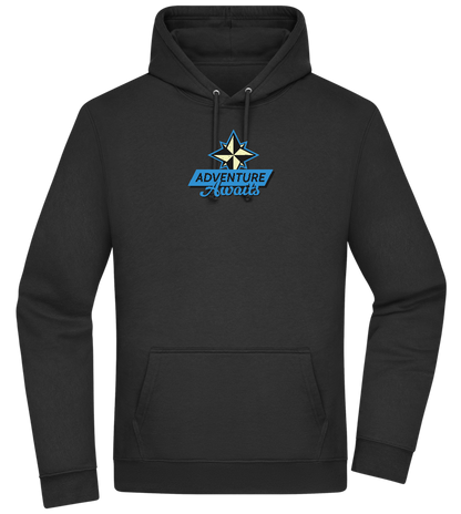 Adventure Awaits Design - Premium Essential Unisex Hoodie_BLACK_front