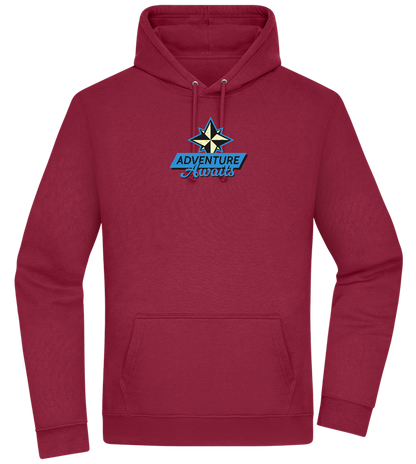 Adventure Awaits Design - Premium Essential Unisex Hoodie_BORDEAUX_front