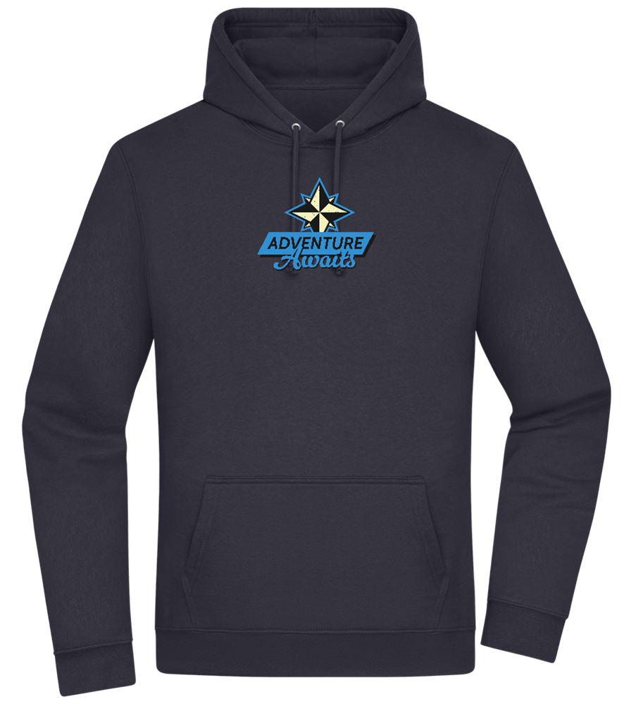 Adventure Awaits Design - Premium Essential Unisex Hoodie_FRENCH NAVY_front