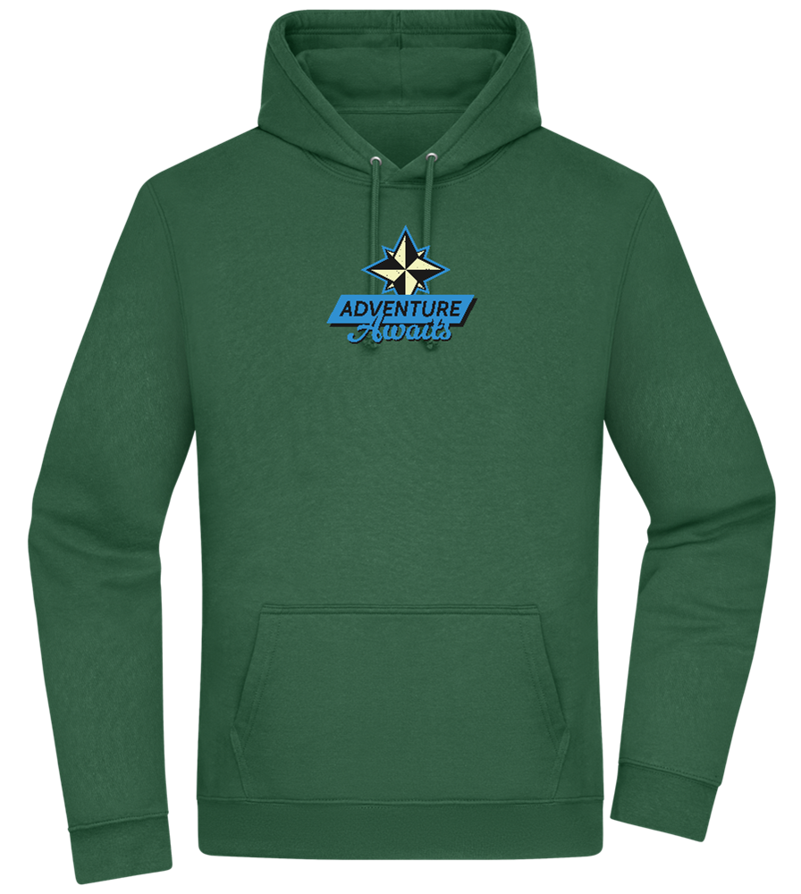 Adventure Awaits Design - Premium Essential Unisex Hoodie_GREEN BOTTLE_front