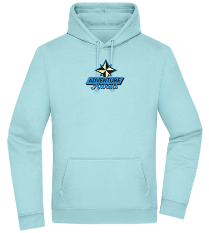 Adventure Awaits Design - Premium Essential Unisex Hoodie_POOL BLUE_front