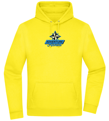 Adventure Awaits Design - Premium Essential Unisex Hoodie_YELLOW_front