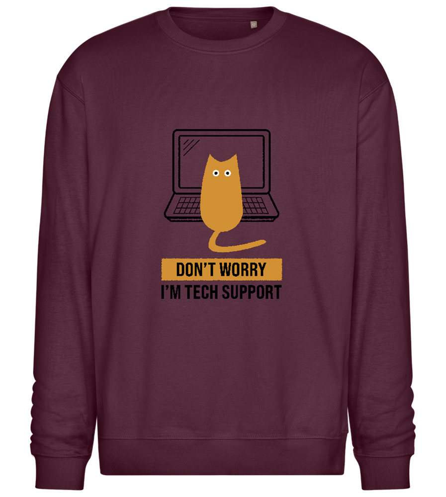 Tech Cat Laptop design - Comfort Essential Unisex Sweater_BORDEAUX_front