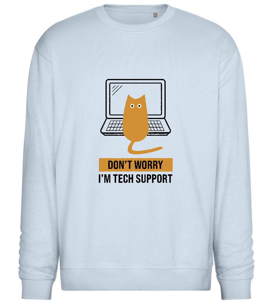 Tech Cat Laptop design - Comfort Essential Unisex Sweater_CREAMY BLUE_front