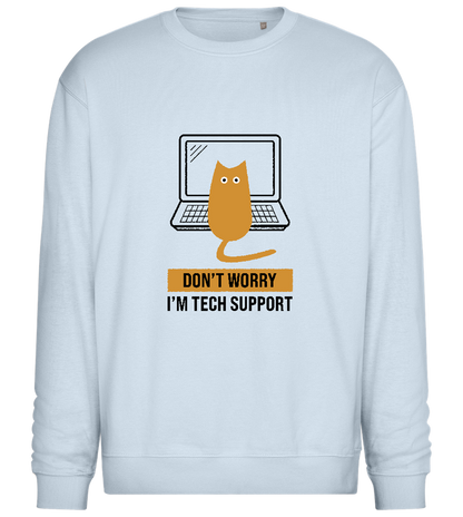 Tech Cat Laptop design - Comfort Essential Unisex Sweater_CREAMY BLUE_front