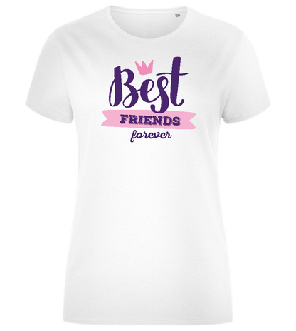 Best Friends Forever 1 Design - Comfort women's fitted t-shirt_WHITE_front