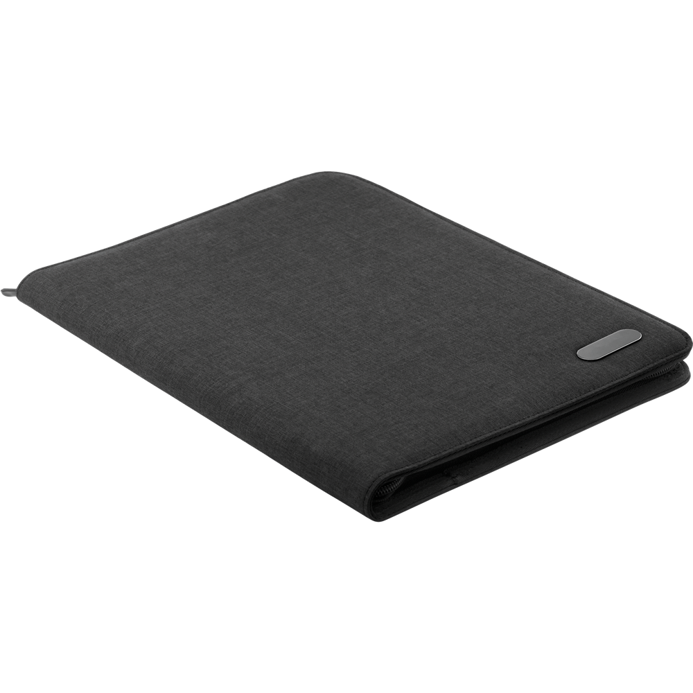 A4 Conference Folder in 2-Tone Polyester_BLACK_DETAILEDIMAGE_front_1