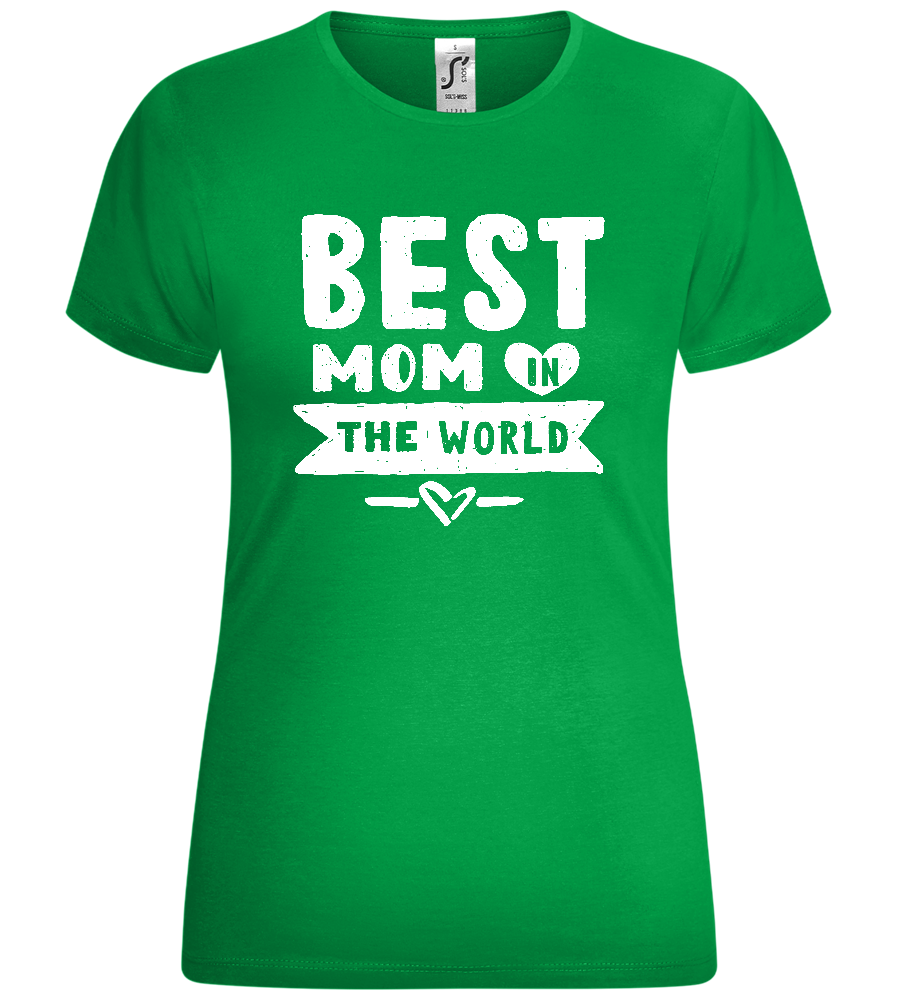 The Best Mom Design - Comfort women's t-shirt_MEADOW GREEN_front