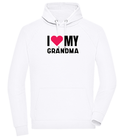 I Love My Grandma Design - Comfort unisex hoodie_WHITE_front