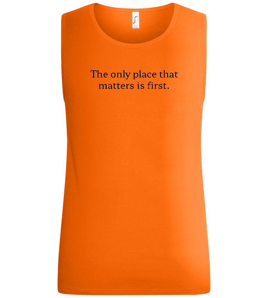 The Only Place That Matters Design - Basic men's tank top_ORANGE_front