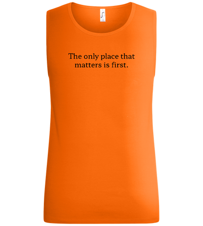 The Only Place That Matters Design - Basic men's tank top_ORANGE_front