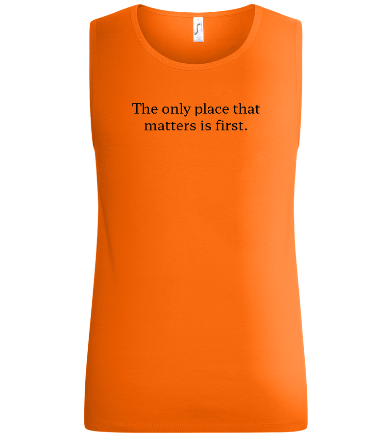 The Only Place That Matters Design - Basic men's tank top_ORANGE_front