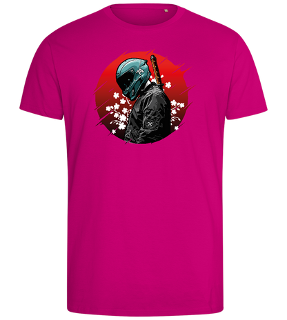 Red Samurai Design - Comfort men's fitted t-shirt_FUCHSIA_front