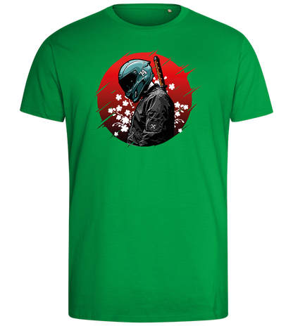 Red Samurai Design - Comfort men's fitted t-shirt_MEADOW GREEN_front