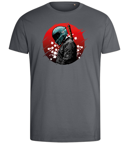 Red Samurai Design - Comfort men's fitted t-shirt_MOUSE GREY_front