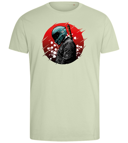 Red Samurai Design - Comfort men's fitted t-shirt_SILESTONE_front