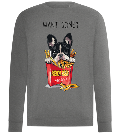 French Fries Design - Comfort unisex sweater_ORION GREY II_front