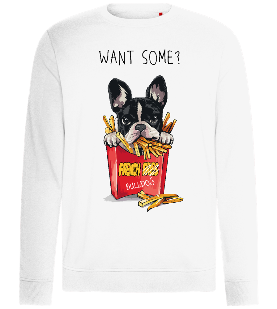 French Fries Design - Comfort unisex sweater_WHITE_front