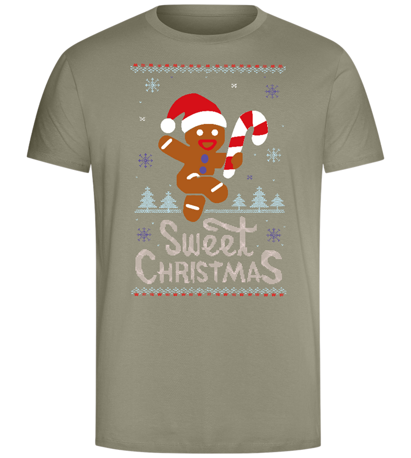 Sweet Christmas Design - Comfort Unisex T-Shirt_KHAKI_front