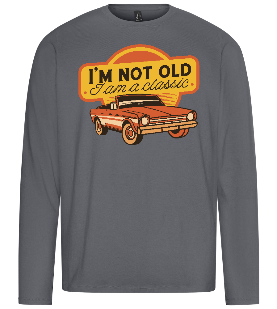 I'm not Old Design - Premium men's long sleeve t-shirt_MOUSE GREY_front