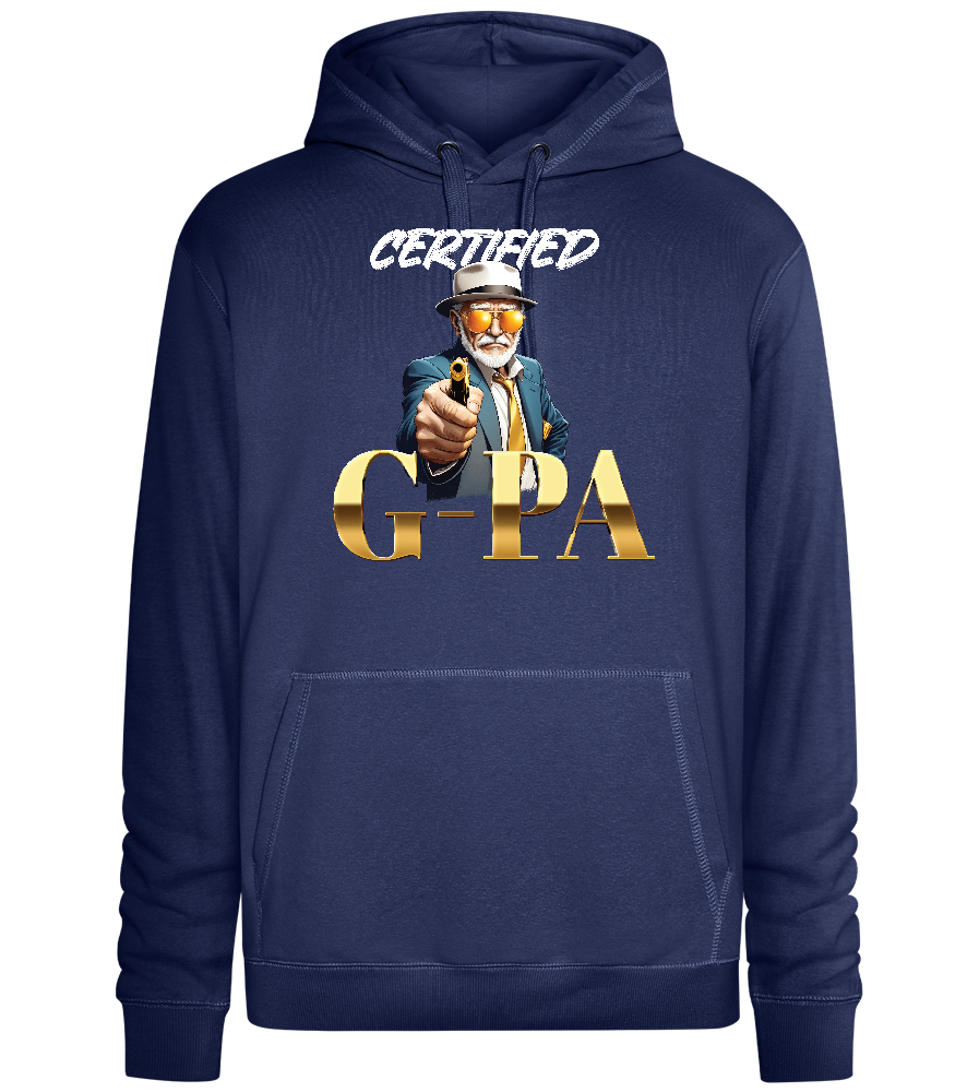 Certified Gpa Design - Premium unisex hoodie_DENIM CHINA_front