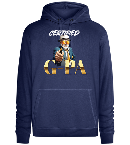 Certified Gpa Design - Premium unisex hoodie_DENIM CHINA_front