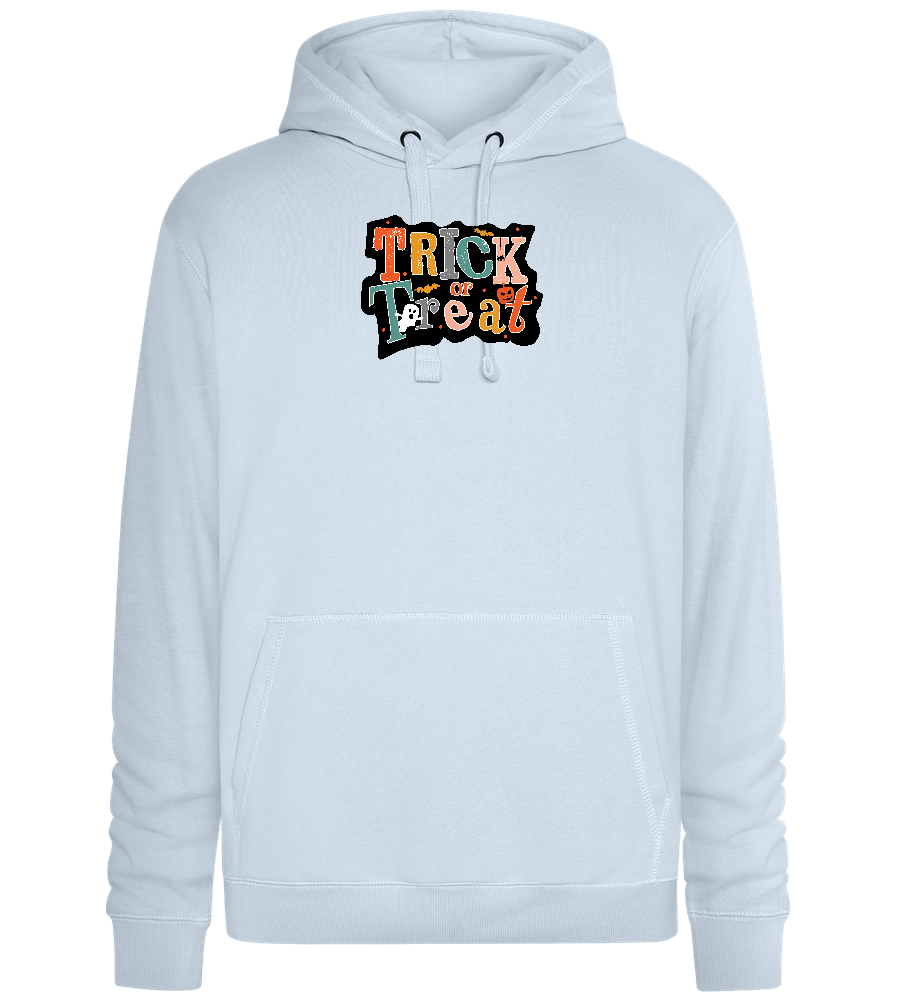 Spooky Trick or Treat Design - Premium unisex hoodie_CREAMY BLUE_front