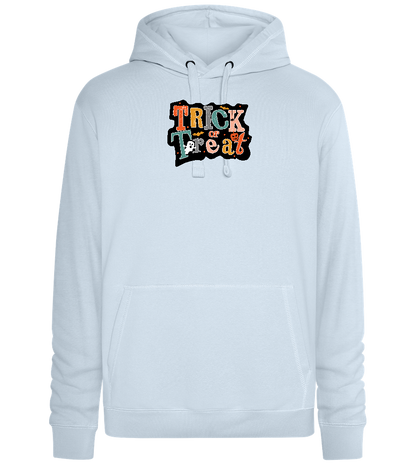 Spooky Trick or Treat Design - Premium unisex hoodie_CREAMY BLUE_front