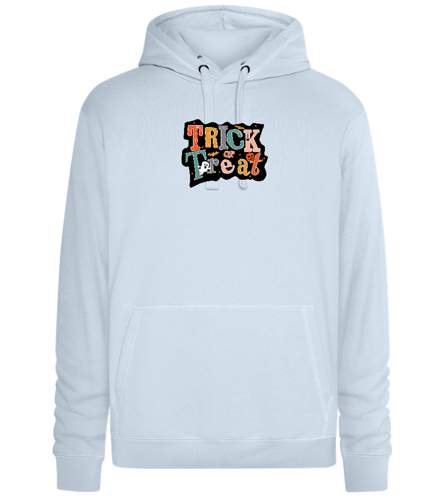 Spooky Trick or Treat Design - Premium unisex hoodie_CREAMY BLUE_front