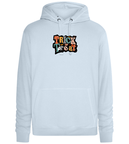 Spooky Trick or Treat Design - Premium unisex hoodie_CREAMY BLUE_front