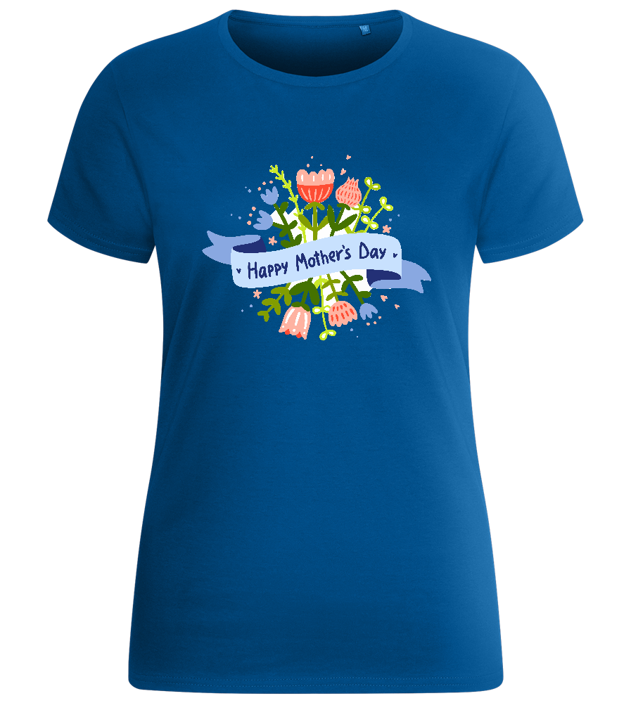 Mother's Day Flowery Design - Basic women's fitted t-shirt_ROYAL_front