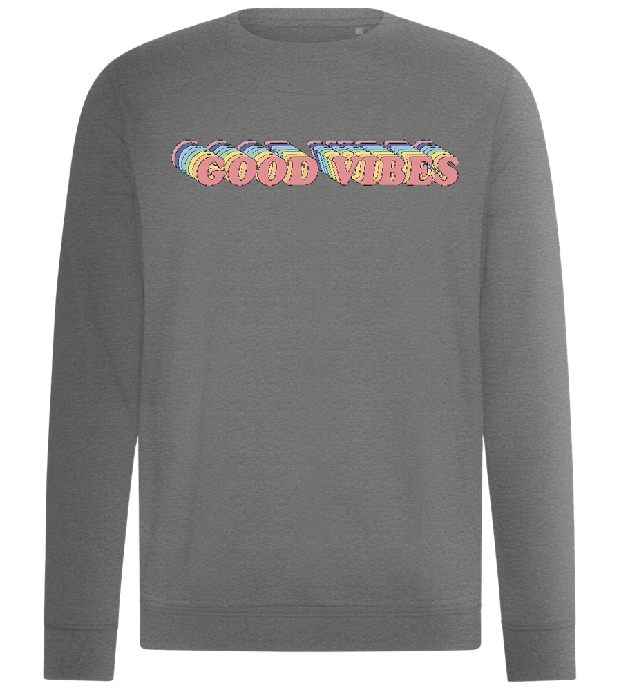 Good Vibes Rainbow Design - Comfort unisex sweater_ORION GREY II_front