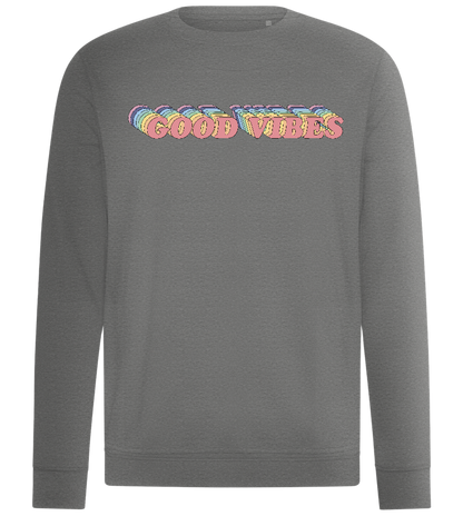 Good Vibes Rainbow Design - Comfort unisex sweater_ORION GREY II_front