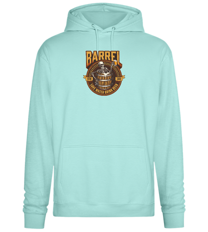 Save Water Drink Beer Barrel Design - Premium Essential Unisex Hoodie_ARCTIC BLUE_front