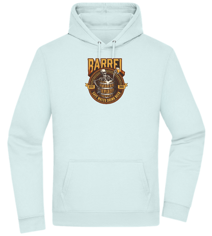 Save Water Drink Beer Barrel Design - Premium Essential Unisex Hoodie_ARCTIC BLUE_front