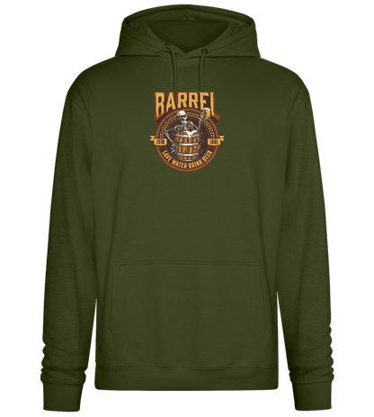 Save Water Drink Beer Barrel Design - Premium Essential Unisex Hoodie_ARMY_front