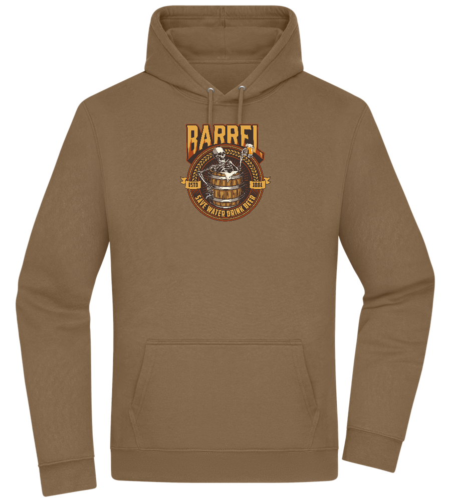 Save Water Drink Beer Barrel Design - Premium Essential Unisex Hoodie_ARMY_front