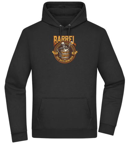 Save Water Drink Beer Barrel Design - Premium Essential Unisex Hoodie_BLACK_front